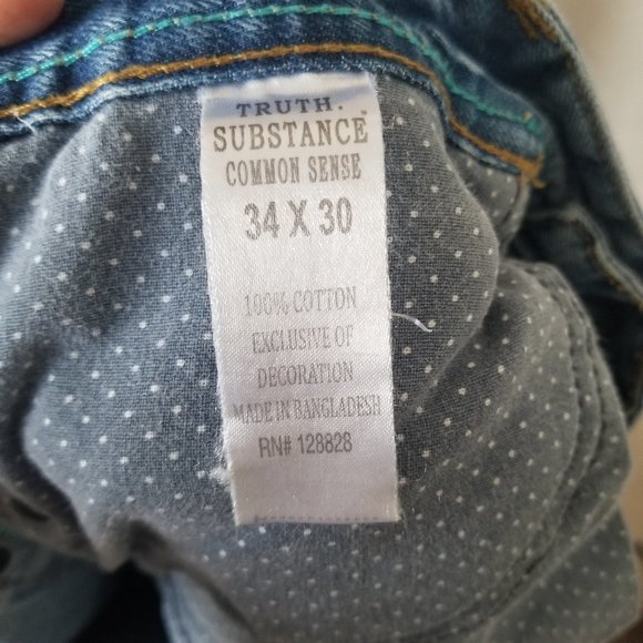 Truth Substance Common Sense Jeans Sz 34x30 - Picture 8 of 10